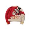 Li-Ning Women's 2021SS Disney Mickey Co-Branded Loose Crew Neck Knit Sweater Tapioca Beige/Bull Red AMBR004-1