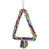 Vogel Dreieck Seil Schaukel Bunter Sitz Stange Kauspielzeug für Papageien Wellensittich Nymphensittich Kakadu (S)