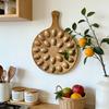 Egg Serving Tray, Wooden Storage Container For Appetizers, Party Platter For 24 Eggs, Bamboos Wood