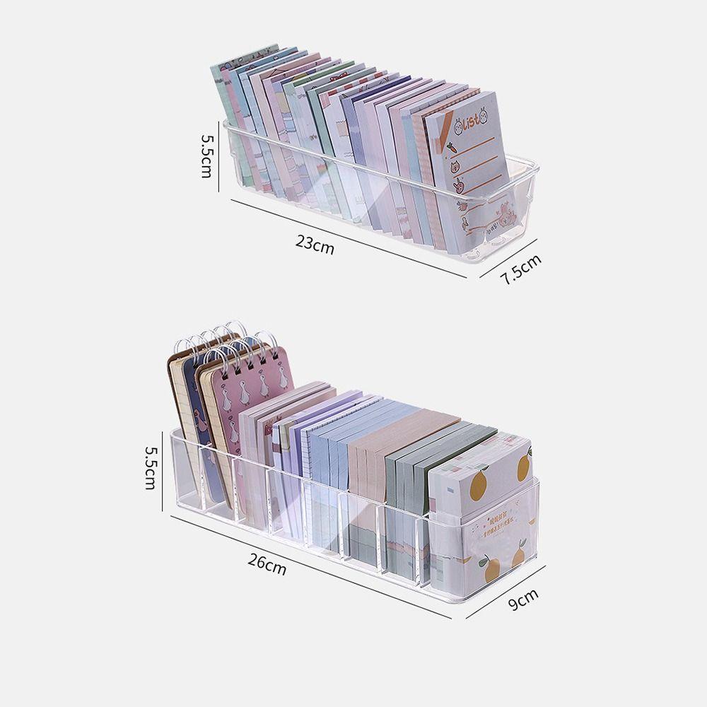 Portable Compartment Storage Box Plastic Sticky Note Sorting Box  Charging Line