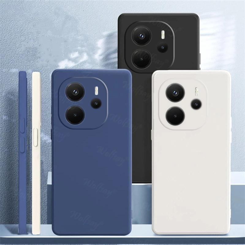 Candy Case For Xiaomi Redmi Note 14 4G Case Soft Original Liquid Silicone Back Case Redmi Note 14 4G Cover For Redmi Note 14 4G