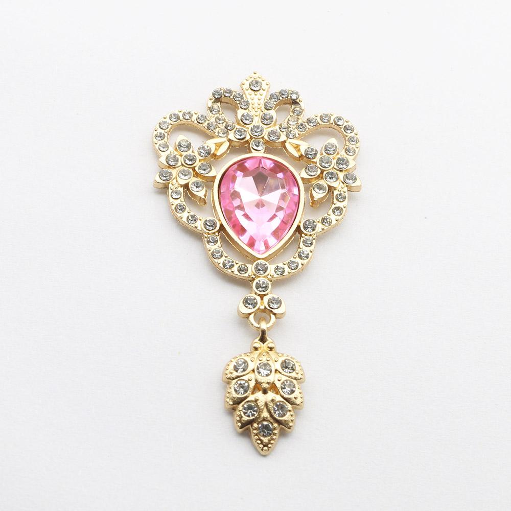 LKERAN 5 Pieces of 35 * 69MM Creative Crown Alloy Pendant, Wedding, Hair Accessories, DIY Brooch, Clothing Accessories