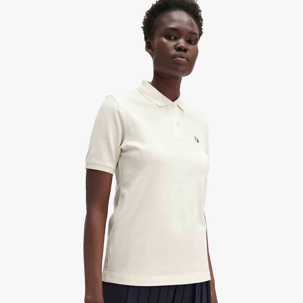 FRED PERRY [G6000] Women'S Plain Fred Perry Shirt - Ecru/Carrington Road Brick Afpf2436000-V13