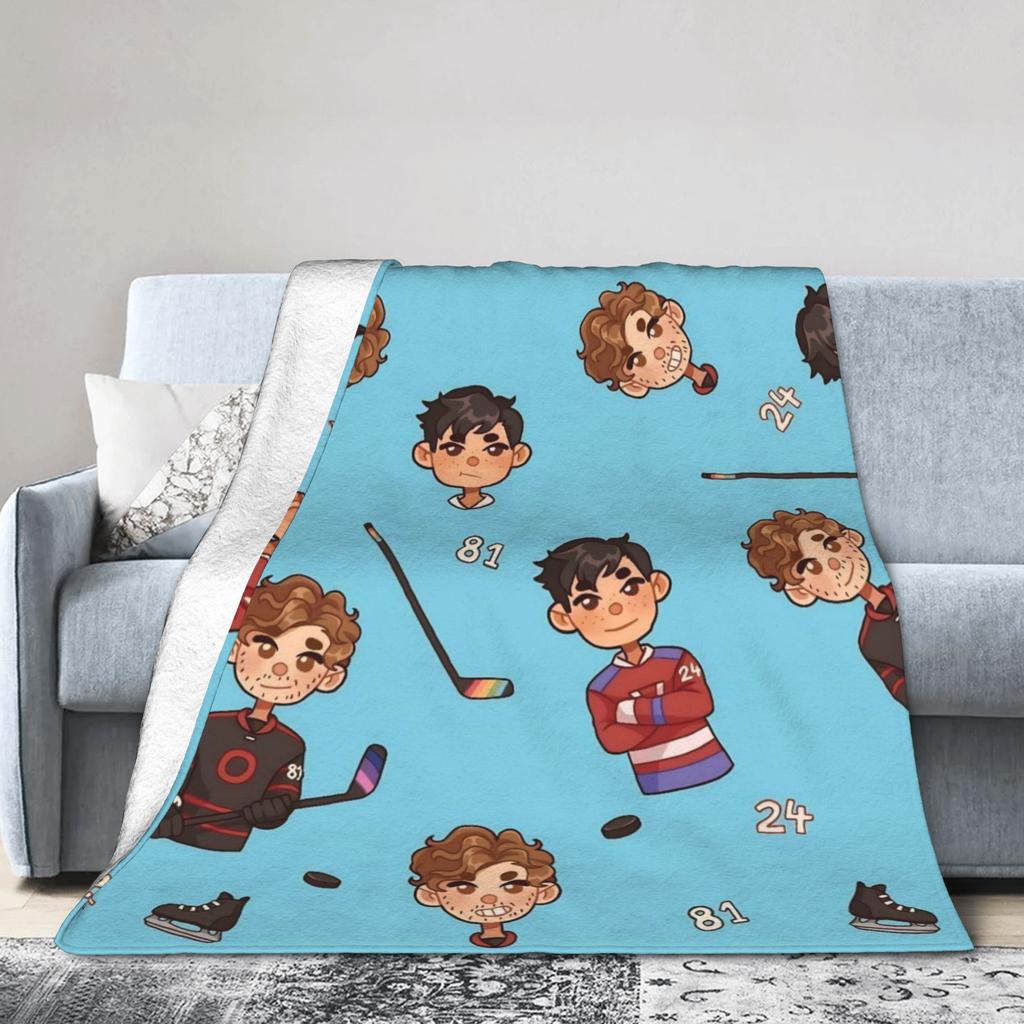 Heated Rivalry Blanket Flannel Summer Air Conditioning Canadian Breathable Lightweight Thin Throw Blankets Couch Bedspreads