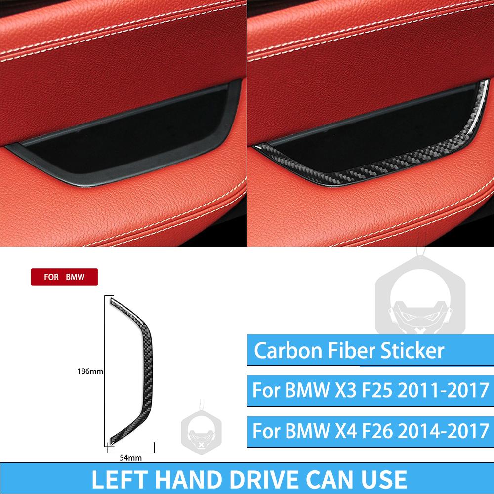 For BMW X3 F25 2011-2017 For X4 F26 2014-2017 Accessories Interior Dashboard Gear Outlet Full Set Kit Carbon Fiber Cover Sticker