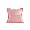 Modern Corduroy Patchwork Pillow Cover with Piping - Light Color Corn Stripe Design for Living Room Cushion