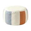 PU Leather Footstool Cover Unfilled Waterproof Pouf Cover Large Capacity Round/Square Floor Seat Cushion Rest Area