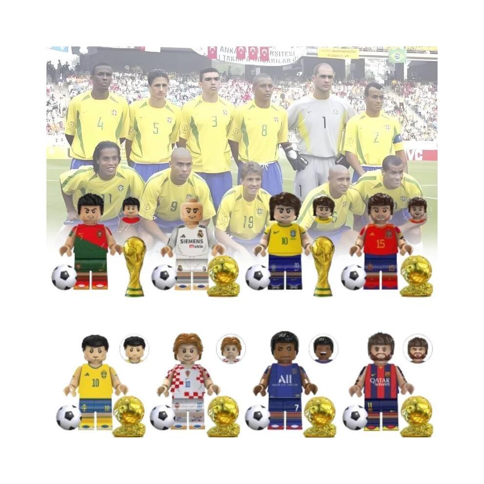 (Cristiano Ronaldo)Mini Football Player Figure Toy Cute Cartoon Building Block For Children