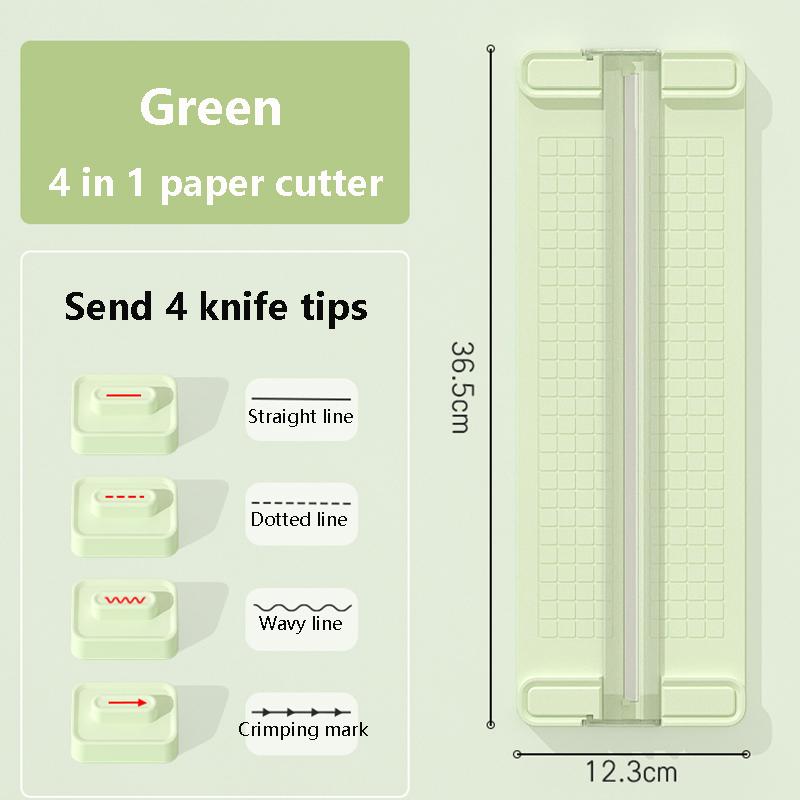 1PC Four-in-one Two-way Paper Cutter Manual Office Paper Cutter Design for Schools Offices and Homes