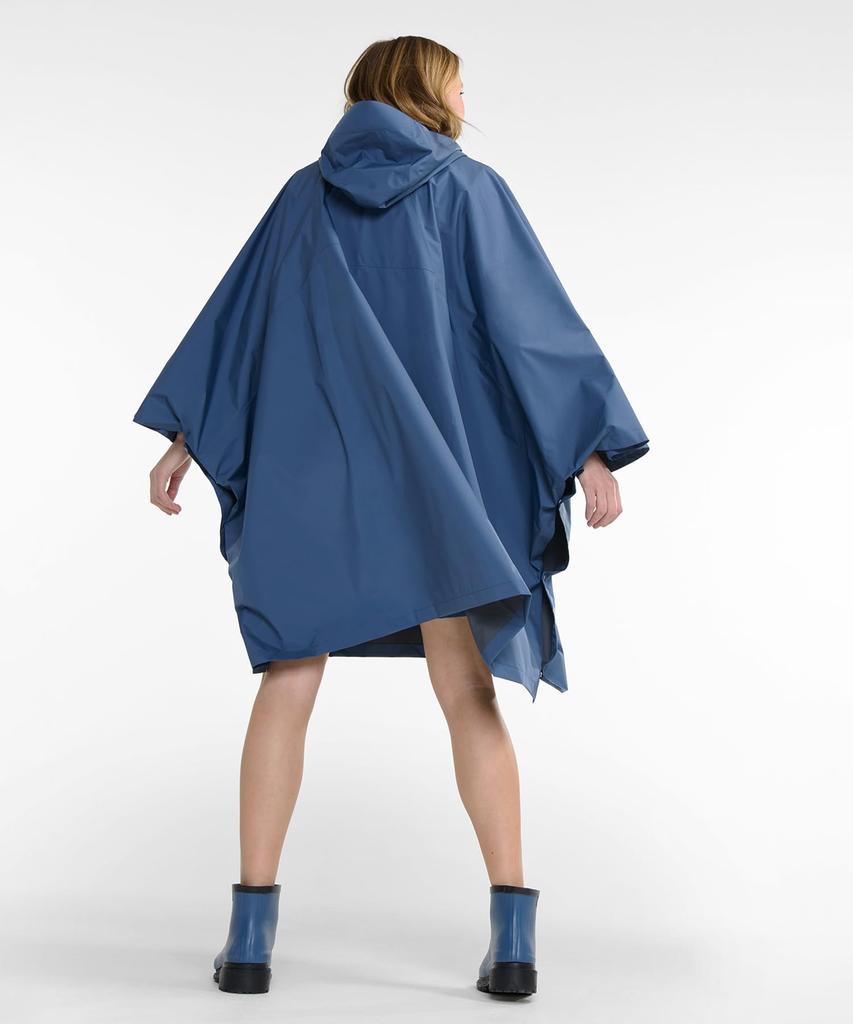 Aigle Official MTD Rain Pack Poncho Size XS Waterproof, Breathable, Water-Repellent T-Shirt, Blue,