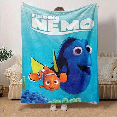 1 szt., Disney Pixar Gdzie jest Nemo Dory i Nemo Miękki koc Idealny do wystroju domu, Pokrowiec na sofę, Podróż