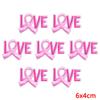 10PCS Wholesale Pink Bow Crown Lips Embroidery Patches For Clothing DIY Thermoadhesive Patches On Clothes Iron On Patch Backpack