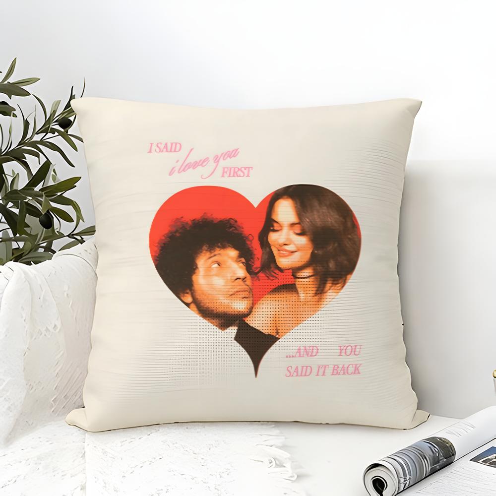 Pillow Case Cotton Linen Fabric Square Zipper Pillowcase Home Decorative Living Room Singer Music S-Selena Gomez 2