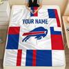 Custom Name,Buffalo Bills Printed Flannel Blanket, soft throw for bedroom sofa, washable, Christmas present, great gift.