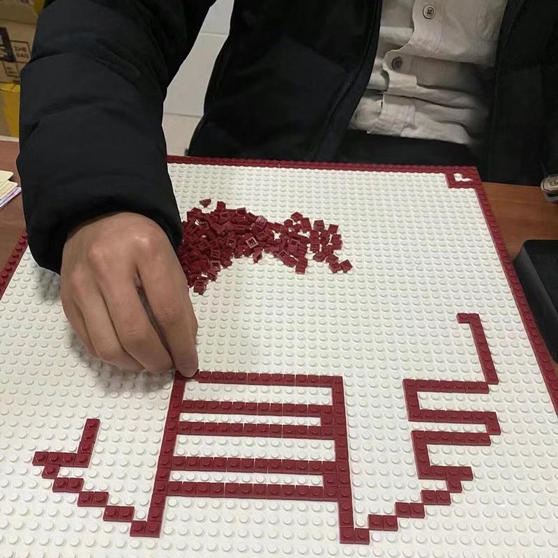 200 adet/torba 1x1 Düşünüyorum Tuğlalar ile Uyumlu 3024 DIY Piksel Sanat Remix Boyama QR Kodu Yapı Taşı Parçası Tuğla Mozaik Yapımcısı Oyuncaklar Sanatçı için