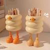 Pen Holder Cartoon Style Ice Cream Duck Shape Pen Organizer Large
