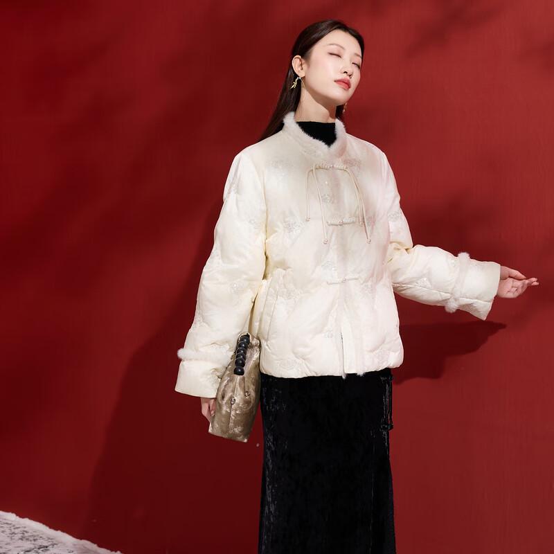 

Sancai Plus Size Women s Chinese Style 90% Duck Down Jacket XL