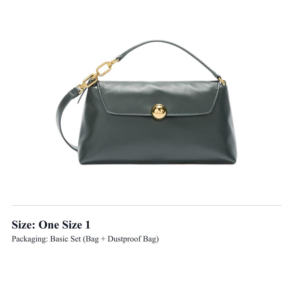 Furla Soft Nappa Lambskin One Shoulder Handbag Extra Large Women's Dark Green WE00881-BX2269-4491S