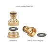 8Pcs Brass Garden Hose Connector, 1/2Inch and 3/4Inch Faucet Adapter, Garden Hose Quick Connectors Brass Hose Fittings