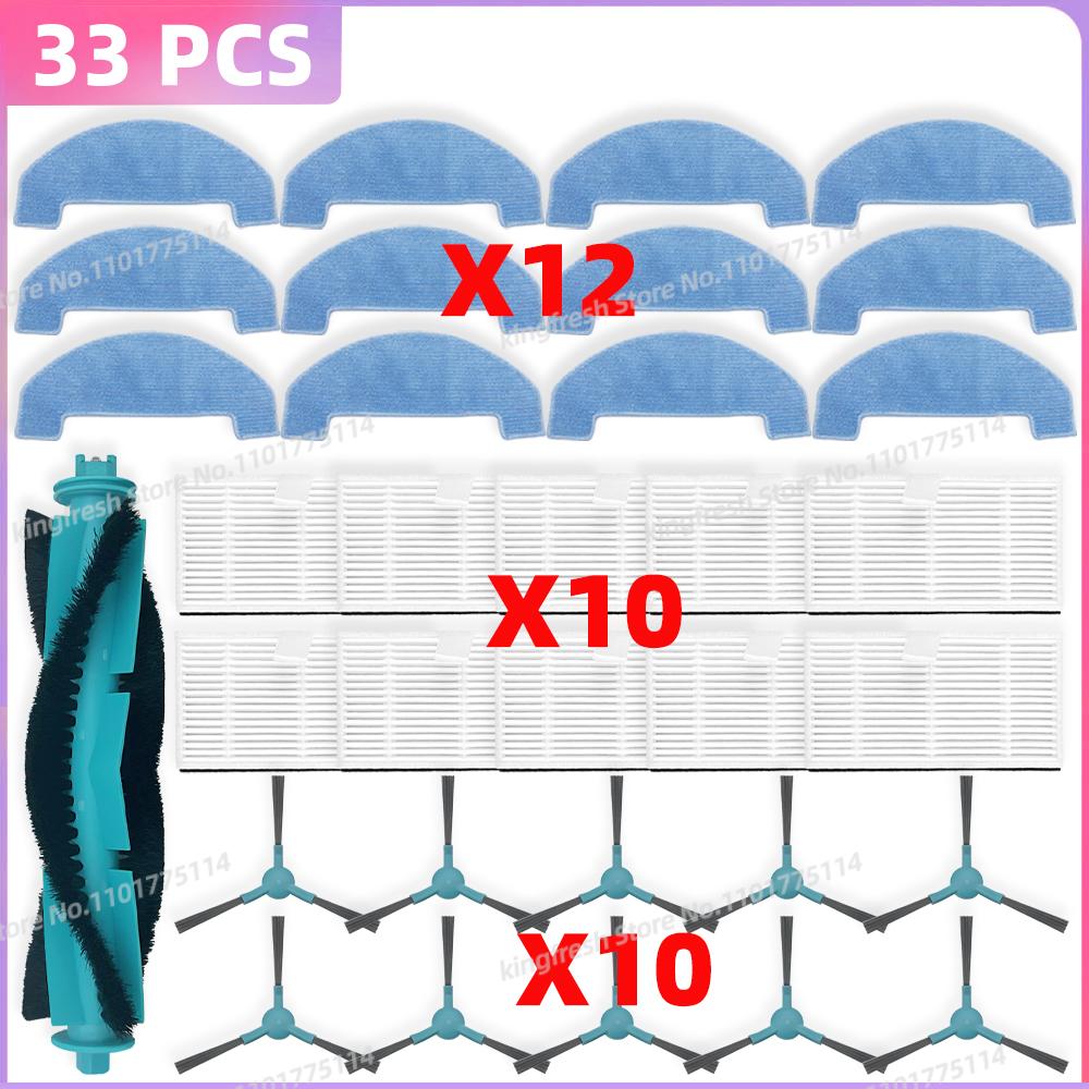 Kompatibel für Cecotec Conga 7690 Immortal Max Staubsaugerteile Hauptbürste Seitenbürste HEPA-Filter Mopptuch Staubbeutel Zubehör