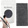Double-sided exfoliating bath towel, long strip bath towel, back body cleaning wipe, unisex black