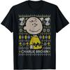 Peanuts Christmas Charlie Brown Knitted Pattern T-Shirt(1)
