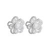 Fashion Korean Style Daisy Flower Hollow Out Stud Earrings For Women