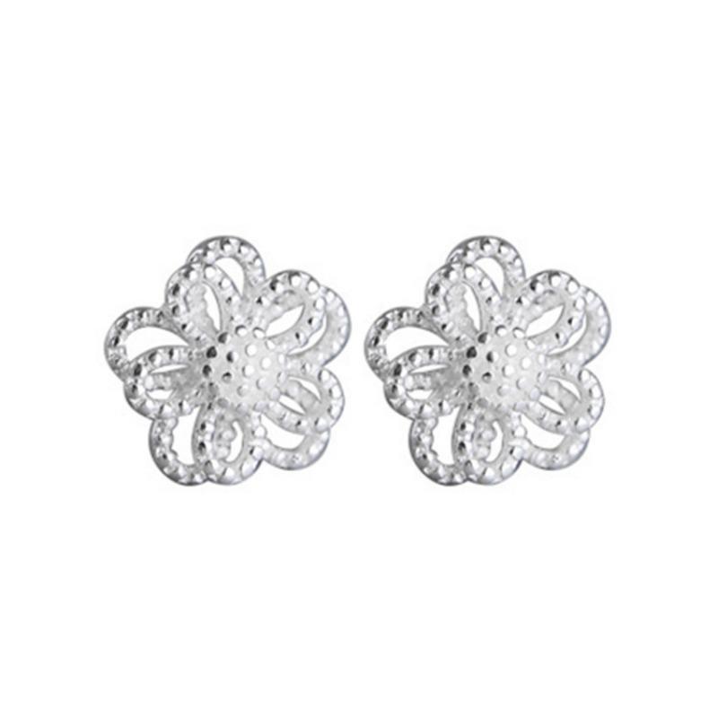 Fashion Korean Style Daisy Flower Hollow Out Stud Earrings For Women