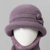 Ji Grandma Hat Warm Rabbit Fur Hat Female Old Lady Mother Hat Fleece Basin Hat