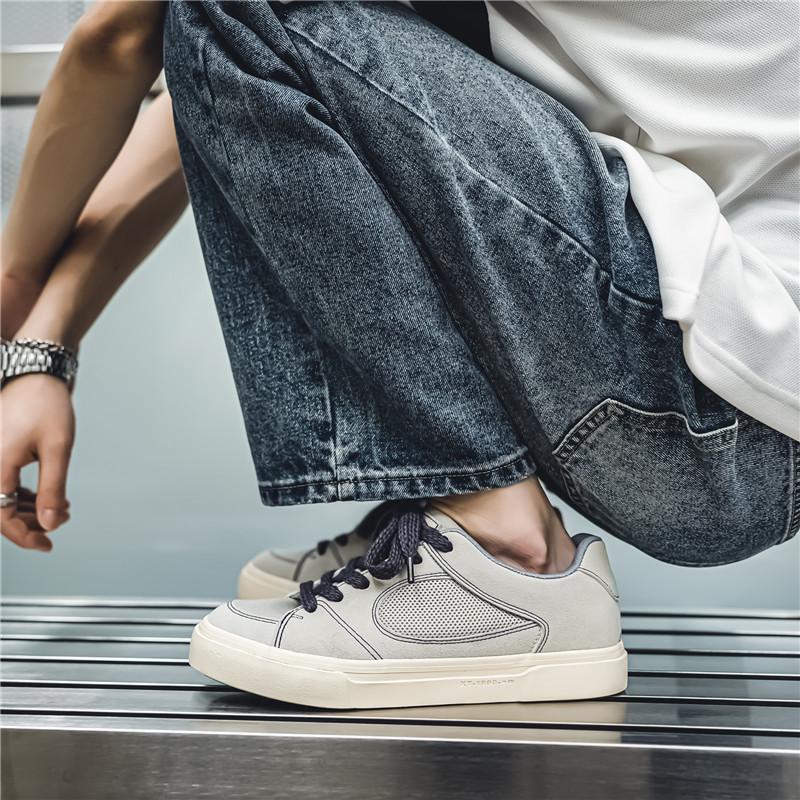 Vyriški drobės batai, marginti, vyriški sportiniai batai, patogūs batai storu padu, kvėpuojantys laisvalaikio batai