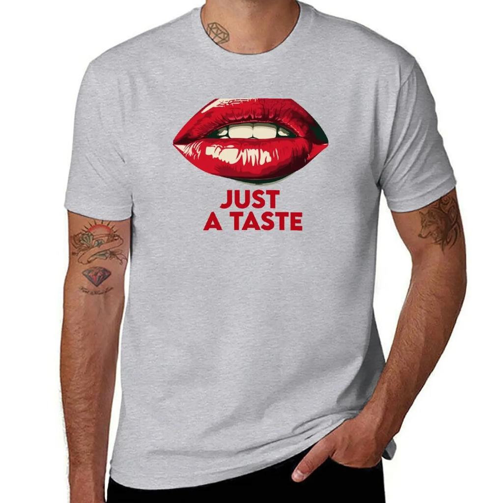 Red Lips Just a Taste TShirt anime stuff basketball graphic tees sublime men clothing