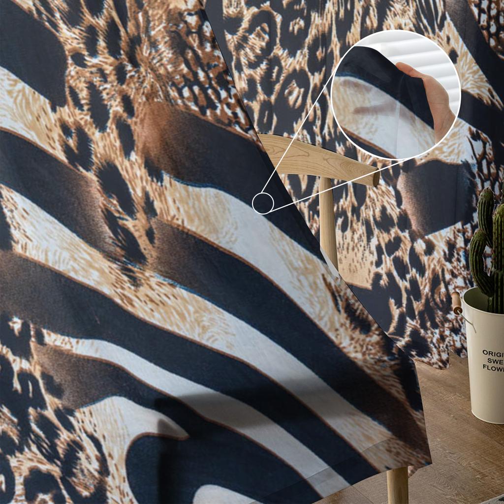 Tiger Skin Texture Chiffon Sheer Curtains for Living Room Bedroom Home Decoration Window Voile Tulle Curtain Drapes