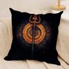 The Shiva Trident Cushion Cover Soft Plush Throw Pillow Cover | Double-Sided Printed Cushion Case | Cozy Sofa & Home Decor
