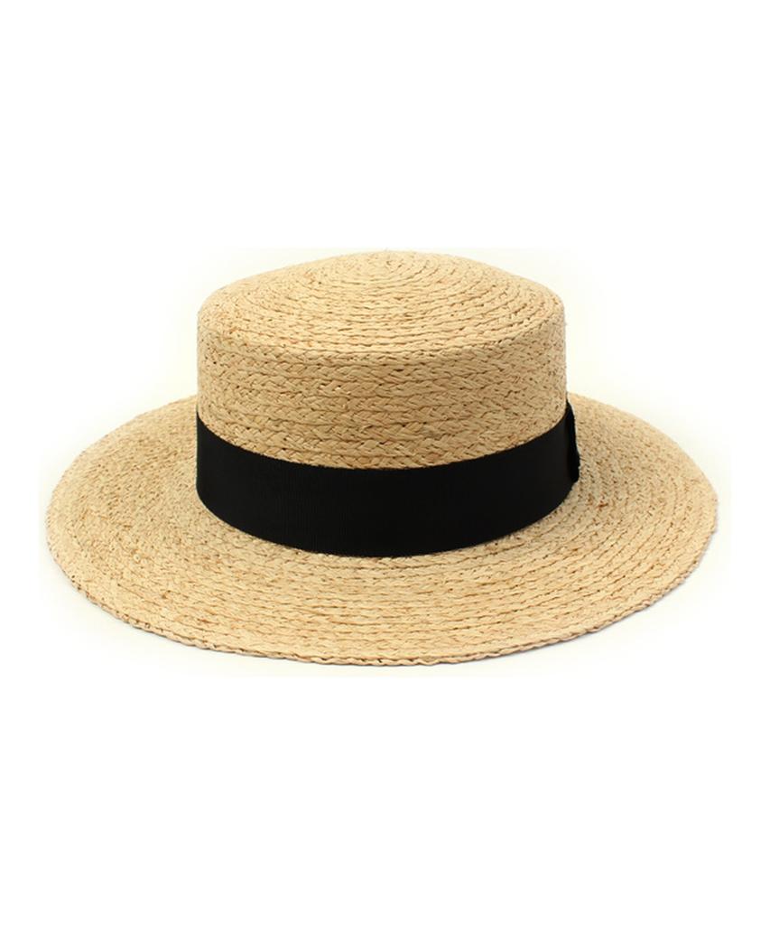 Yunibeosyeolkemiseuteuli Bkmt Raffia Flat Fedora Raffia Hat