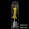50 Gold Number Candle Cake Toppers, Individually Boxed for Kids' First Birthday