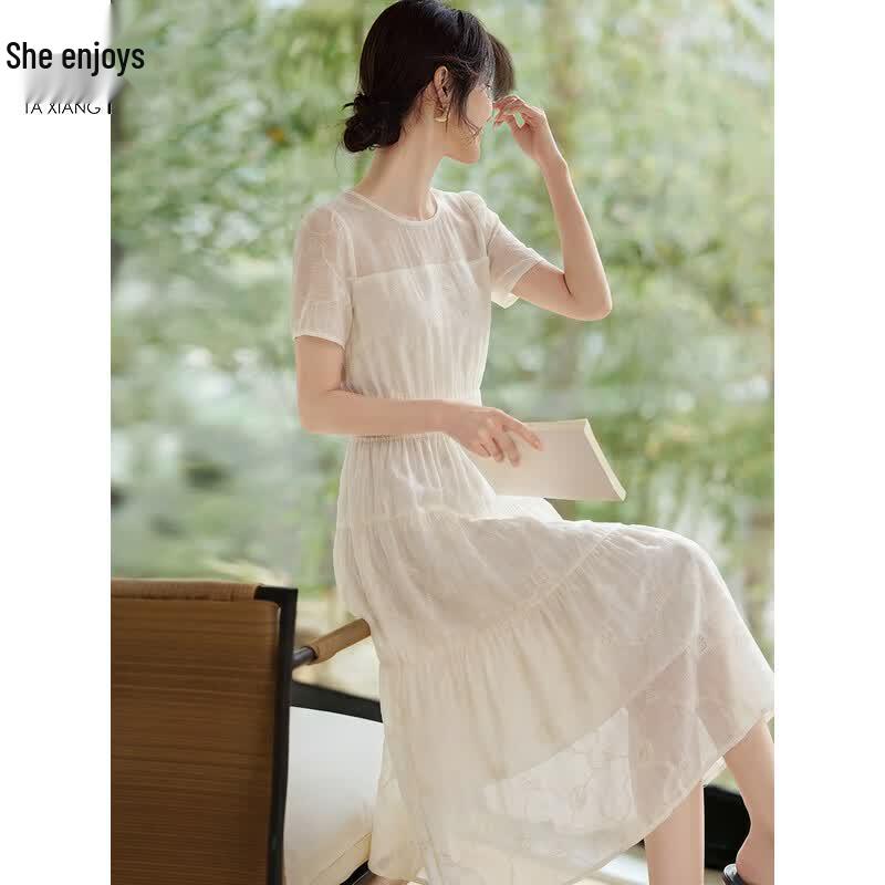 Women's A-Line Chiffon Midi Dress