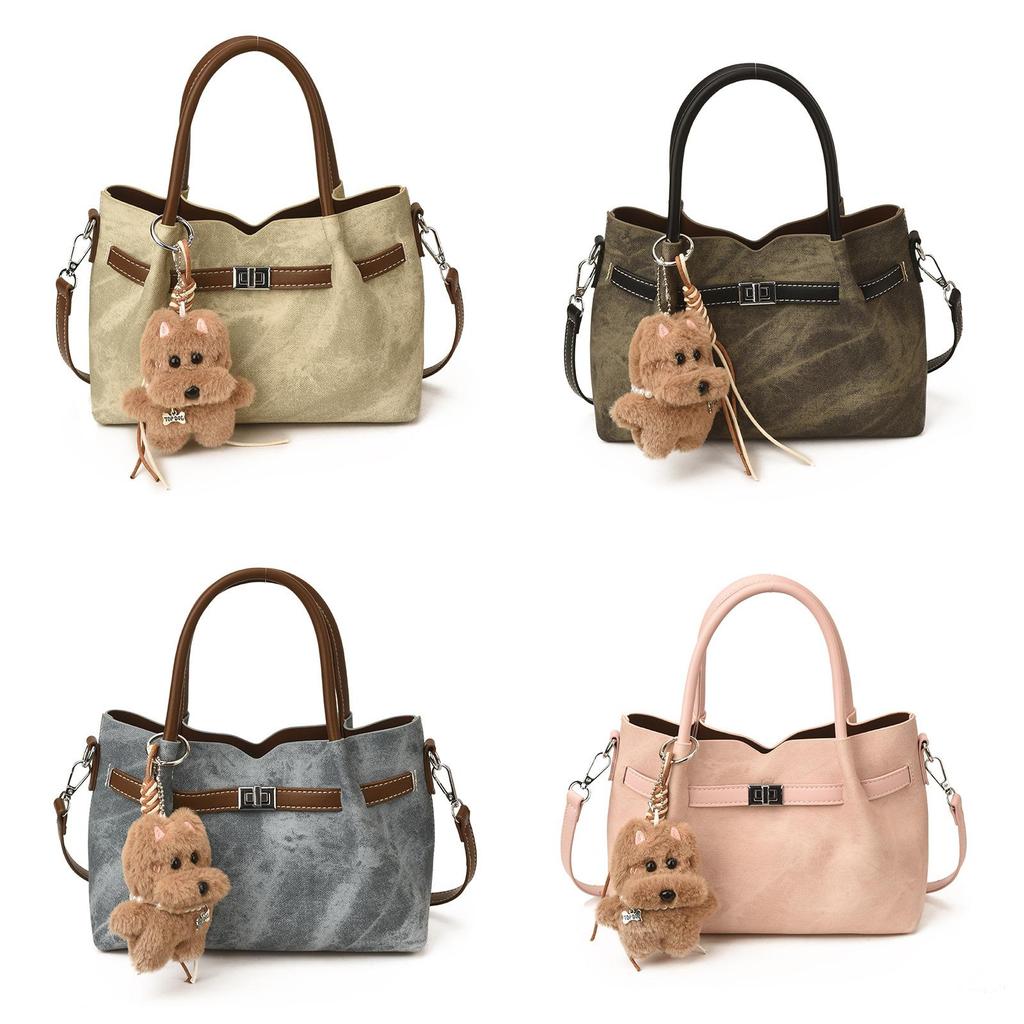 Urban Style Water Bucket Shoulder Bag For Women With Details And Zipper