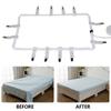 12 Clips Bed Sheet Holder Straps Bed Sheet Fasteners Adjustable Elastic Suspenders Bed Sheet Clips Bedding Accessories Keep Tidy