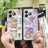 Fashion Design Phone Holder Phone Case For Ulefone Note18 Ultra Wrist Strap Protective Dirt-resistant Back Cover Cartoon