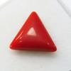 Natural 4 Ct Natural Cabochon Trillion Cut Italian Red Coral Loose Gemstone