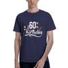 60th birthday Men T Shirt 60 Birthday Vintage Tees Short Sleeve Round Collar Cotton Party Clothing TShirt