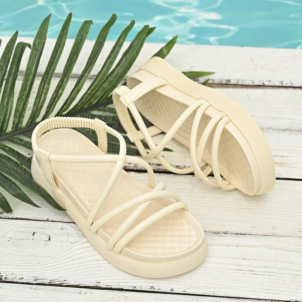 New Fashion Platform Women Summer Wedge Heeled Sandals Woman Ankle Straps Thick Bottom Female Elastic Band Gladiator Sandals