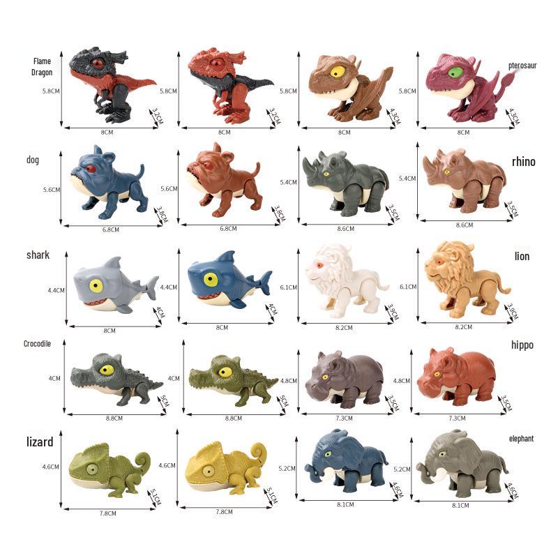 

Шарнирный динозавр Ти-рекс, кусающий за руку, игрушка - детская модель-симуляция, вдохновленная TikTok