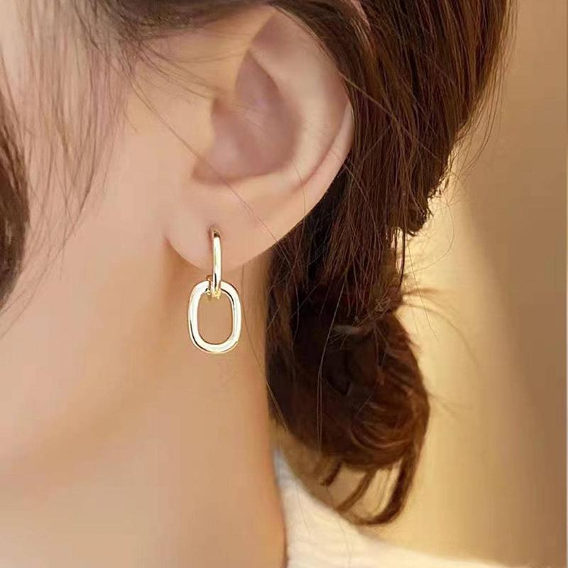 1pair Fashion Chain Design Earrings for Women for Daily Decoration