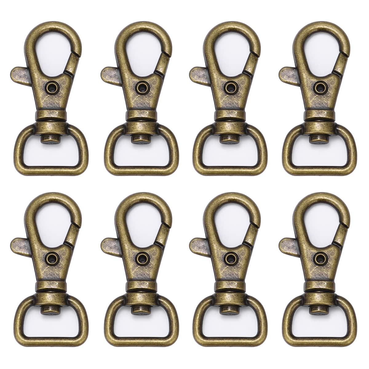 

20 вращающихся рычажных застежек для рюкзаков, сумок, детали ручной работы (Внутренний диаметр 13 мм, Античное золото)