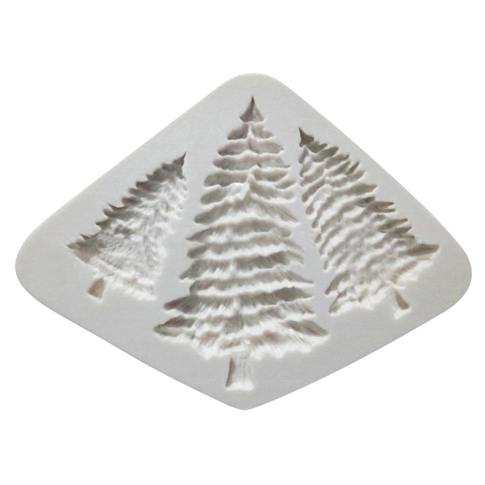 1Pcs 3 Grids Tree Silicone Fondant Mold Cake Decorating Tool Chocolate Molds Sugarcraft Cookie Mould