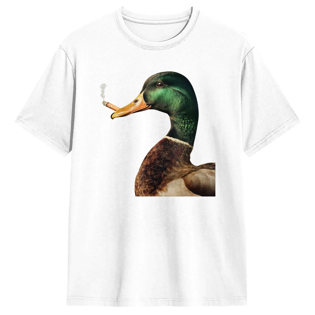 Mallard Smoking Cigarette Meme Funny Mallard Duck Hunting T Shirt Summer Hipster TShirts Unisex 100 Cotton Crew Neck 5XL Top Tees