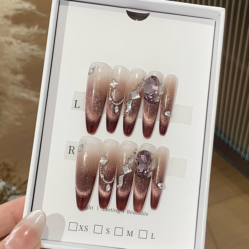 Fall and Winter Maillard Brown Gradient Smile Cat Eye Boutique K9 Diamond Boutique