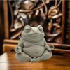 1pc A chubby Zen frog, a meditation frog, a 1D printed decorative item, suitable for home and office,a very good gift home decor