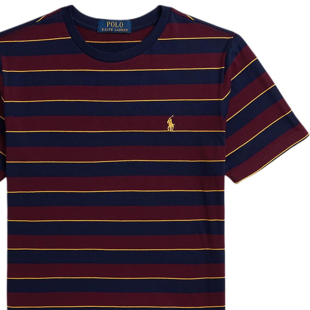 Polo Ralph Lauren Striped Round Neck Short Sleeve Cotton T-Shirt Kids Tops 323979347-001